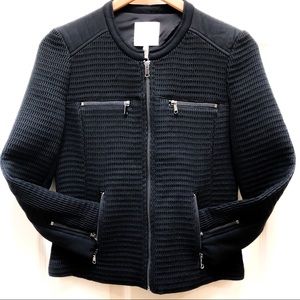 JOIE black zip up jacket long sleeved